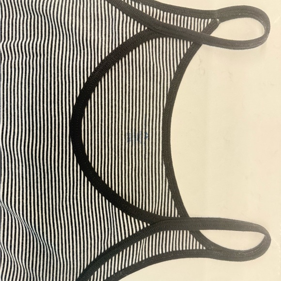 Brandy Melville Black and White Striped Tank Top - Picture 2 of 3